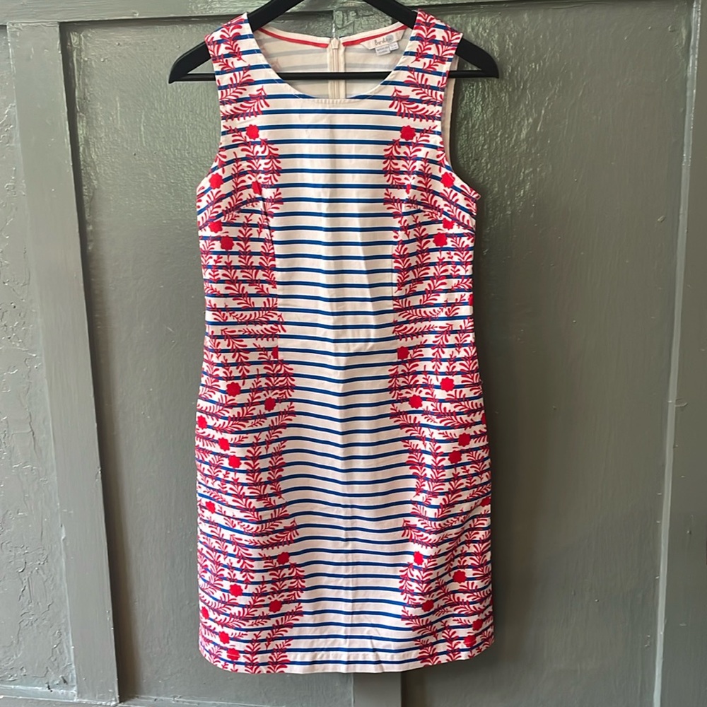 Boden striped shift dress